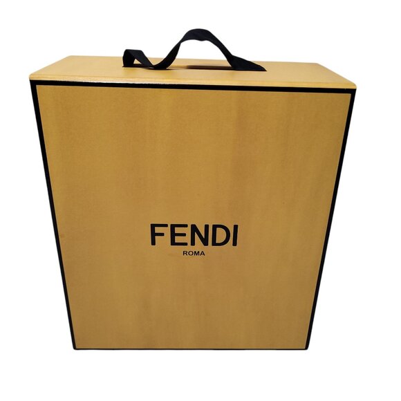 Fendi Magnetic Gift Box Empty Handle Decorative Storage Organizer 13 x 11.5 x 5 - Picture 1 of 14